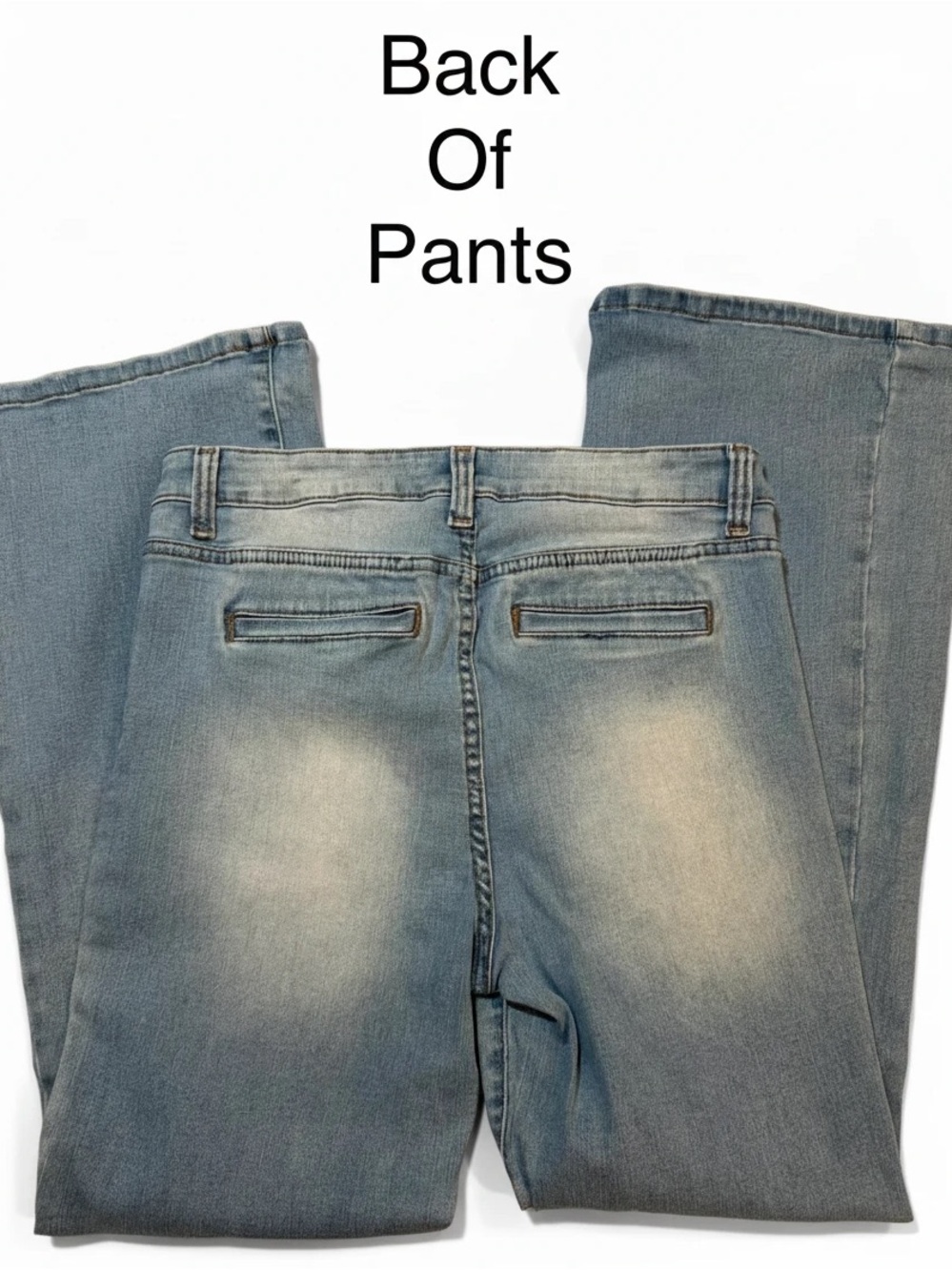 Time&Tru Women’s Denim High Rise Flare Jeans with Front Patch Pockets, Size 10 - Picture 3 of 7